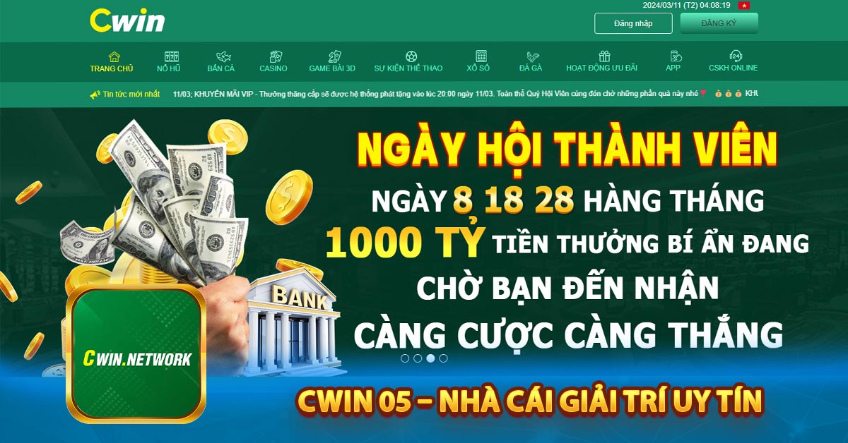 Cwin 05 – Nhà cái giải trí uy tín